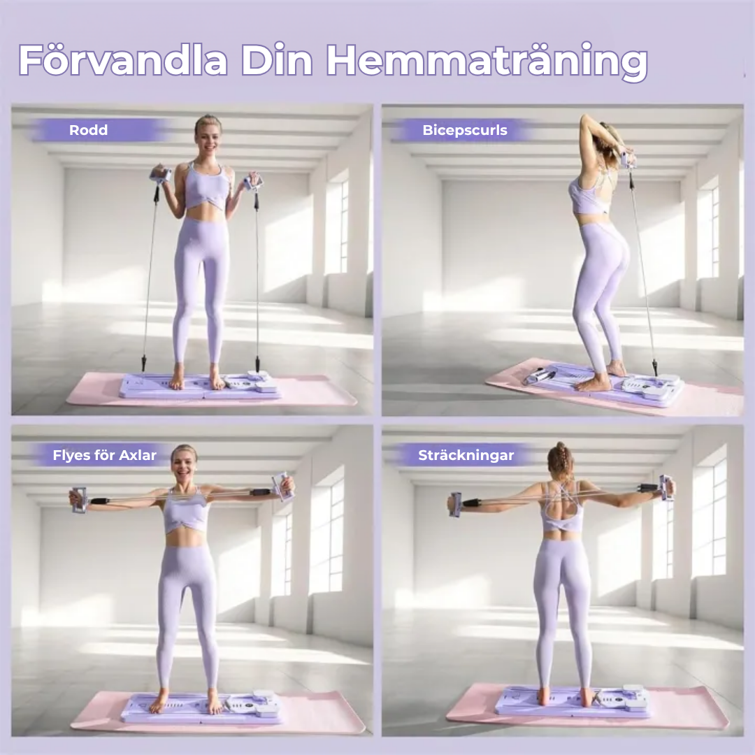 PilatesPro™ | Studioresultat hemma – Reformer Pilates för styrka & balans på 15 min