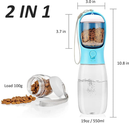 HYDRAPAW™ Portable Dog Bottle – Lekvrije waterfles met drinkbak voor onderweg