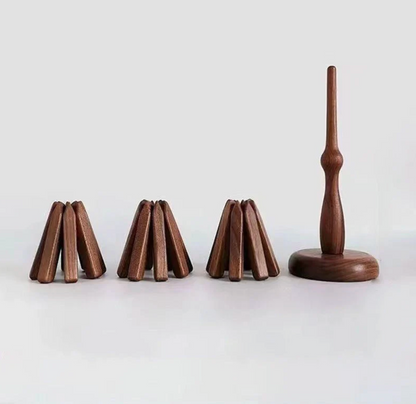 NordPlate™ | Flexibelt grytunderlägg i massiv valnöt (3-pack)