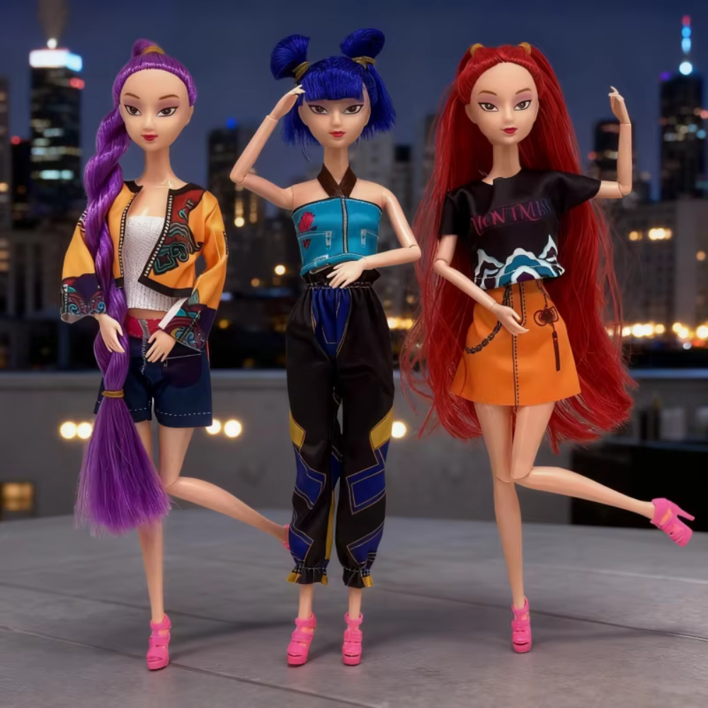 StarVibe™ | K-Pop Hunter Dockor med Sångfunktion – 3-Pack