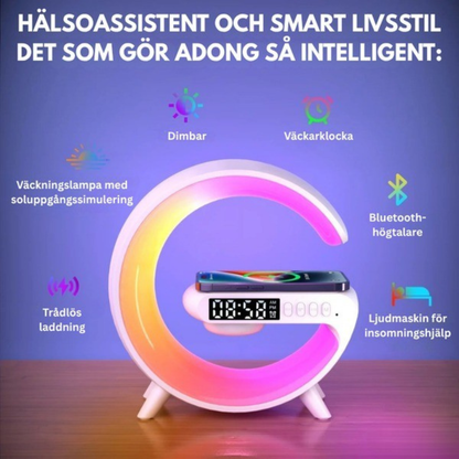 LumiRise™ | Vakna mjukt, ladda trådlöst och fyll rummet med ljud & ljus