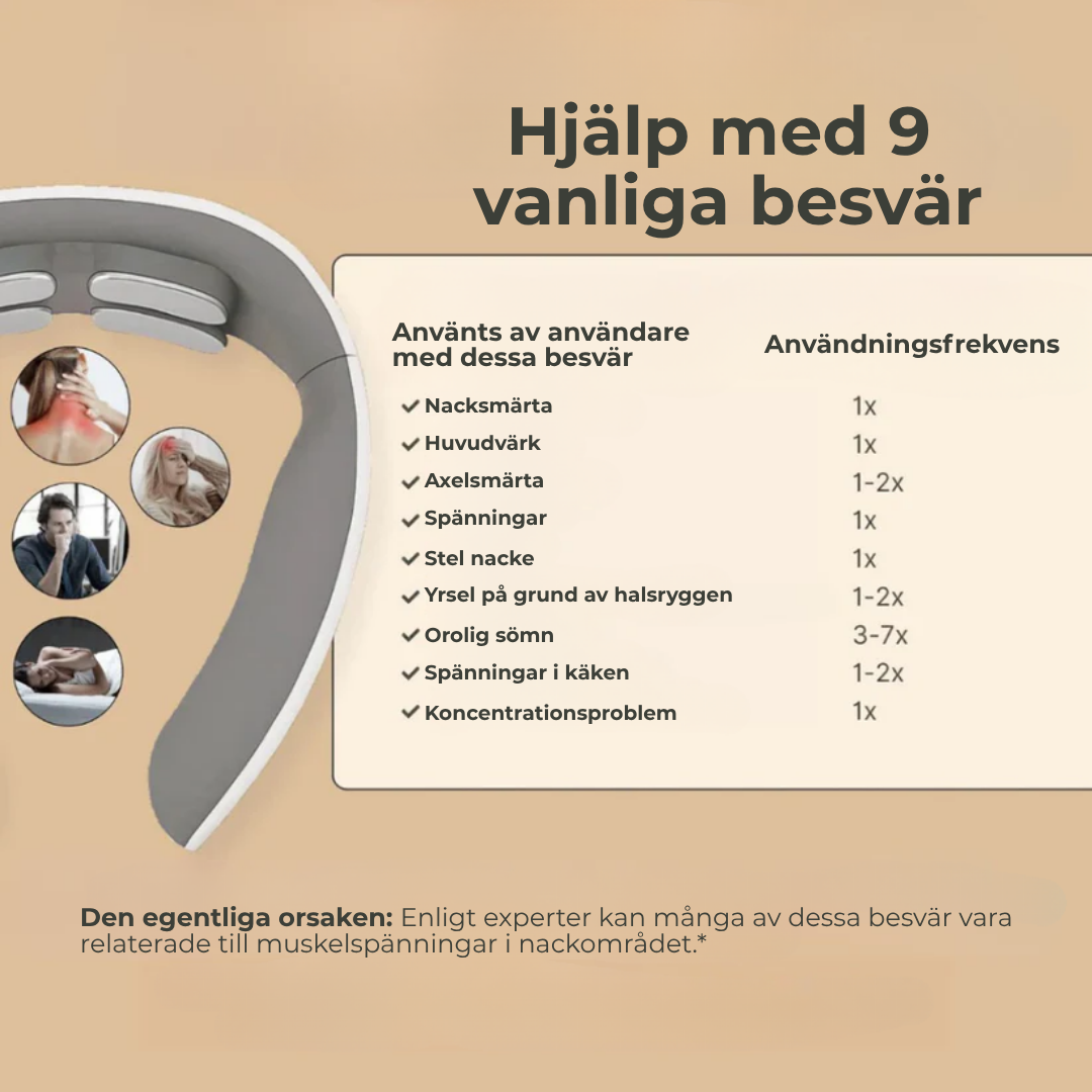 NeckRelieve Pro™ | 11-in-1  Avslappning för nacken på 15 minuter – var du än är