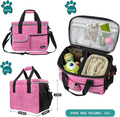 TRAVAPAW™ Dog Travel Bag – Complete reisset voor honden met voerbakken &amp; opbergvakken