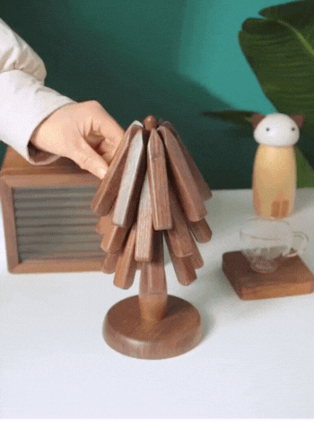 NordPlate™ | Flexibelt grytunderlägg i massiv valnöt (3-pack)