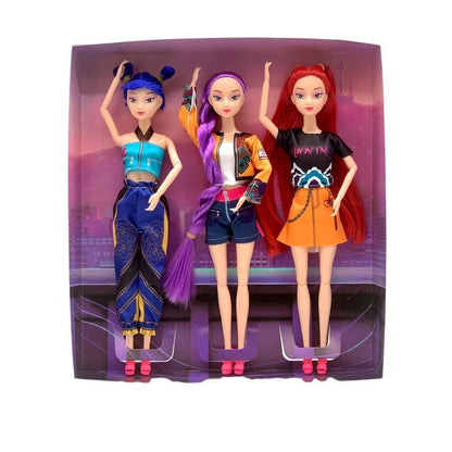 StarVibe™ | K-Pop Hunter Dockor med Sångfunktion – 3-Pack
