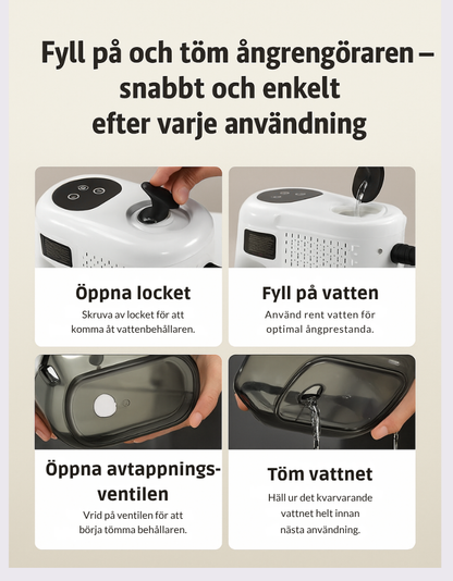 Vaporix™ | 105°C Kraftfull Ångrengörare med 3 BAR Tryck