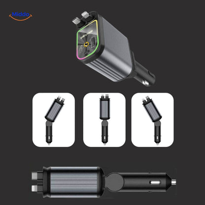 VoltDrive™ Starlight Edition – 4-i-1 billaddare med blixtsnabb 120W laddning