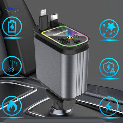 VoltDrive™ Starlight Edition – 4-i-1 billaddare med blixtsnabb 120W laddning