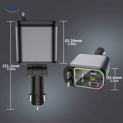 VoltDrive™ Starlight Edition – 4-i-1 billaddare med blixtsnabb 120W laddning