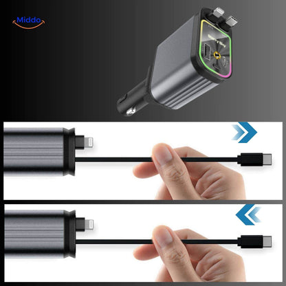 VoltDrive™ Starlight Edition – 4-i-1 billaddare med blixtsnabb 120W laddning