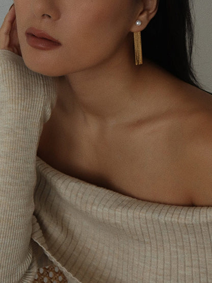 Lunelle™ | Eleganta örhängen med pärlor och lekfulla tofsar