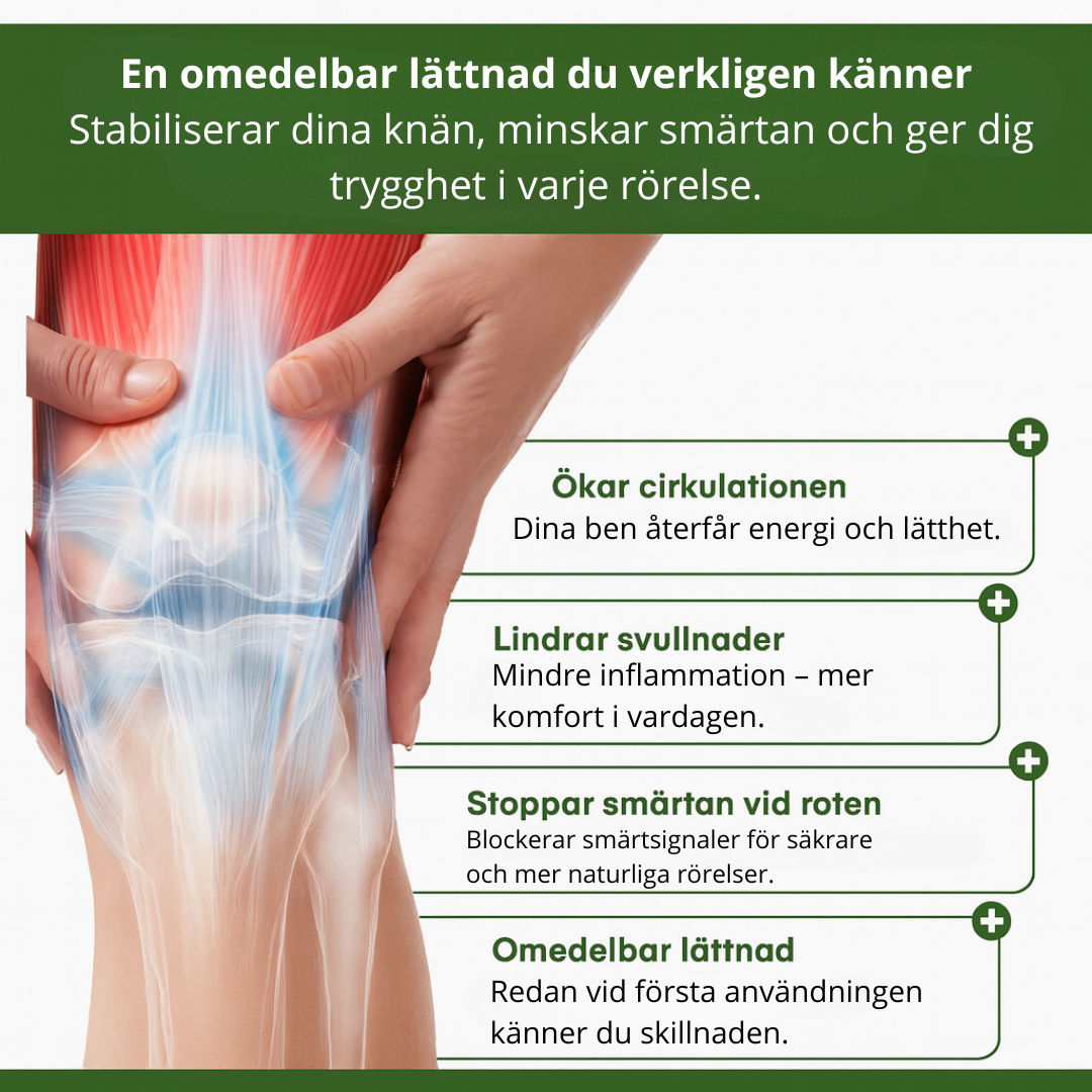 KneeRelief™ | Direkt stöd som minskar smärta och ger stabilitet hela dagen