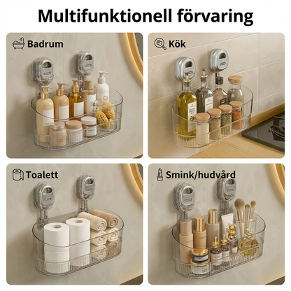 VäggFäst™ | Borrfri & Självhäftande Vägghylla för Kök och Badrum