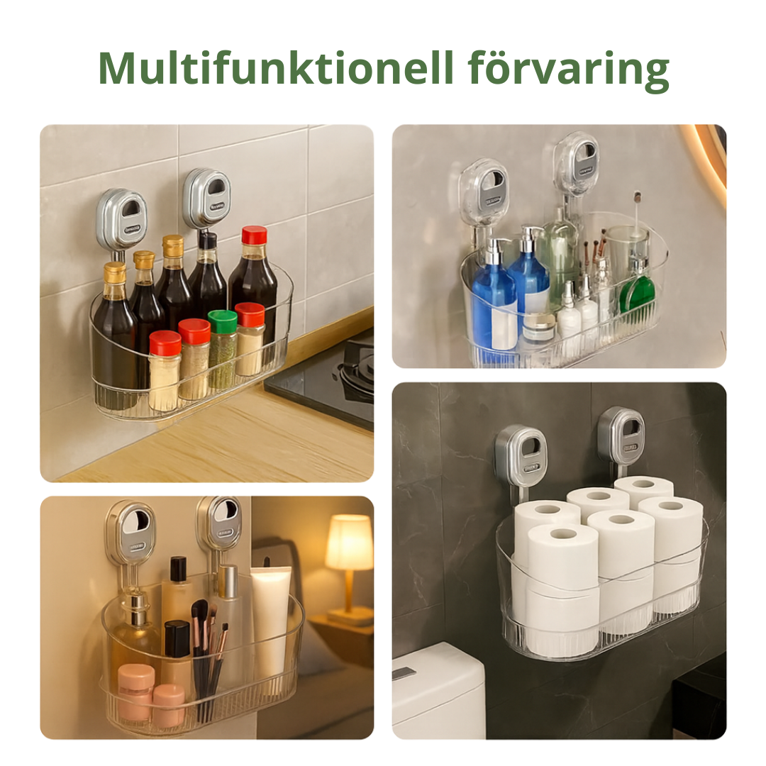 Vezala™ – Självhäftande Vägg­hylla utan Borrning för Kök & Badrum