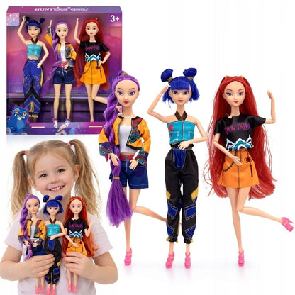 StarVibe™ | K-Pop Hunter Dockor med Sångfunktion – 3-Pack