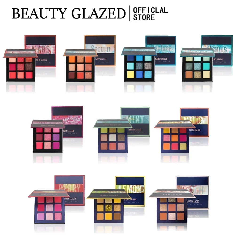 BEAUTY GLAZED™ 9-Color Eyeshadow Palette – Langhoudende matte &amp; shimmer kleuren