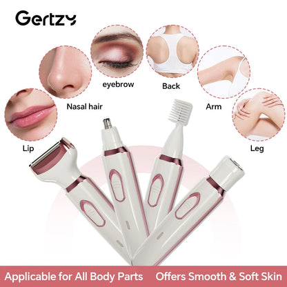 SILKYSHAVE™ 4-in-1 Elektrisch Scheerapparaat voor Dames – Pijnloos, nat &amp; droog, oplaadbaar