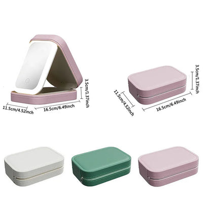 LUMIREL™ Draagbare LED Make-upspiegel – Verstelbare helderheid &amp; oplaadbaar (Compact Travel Design)