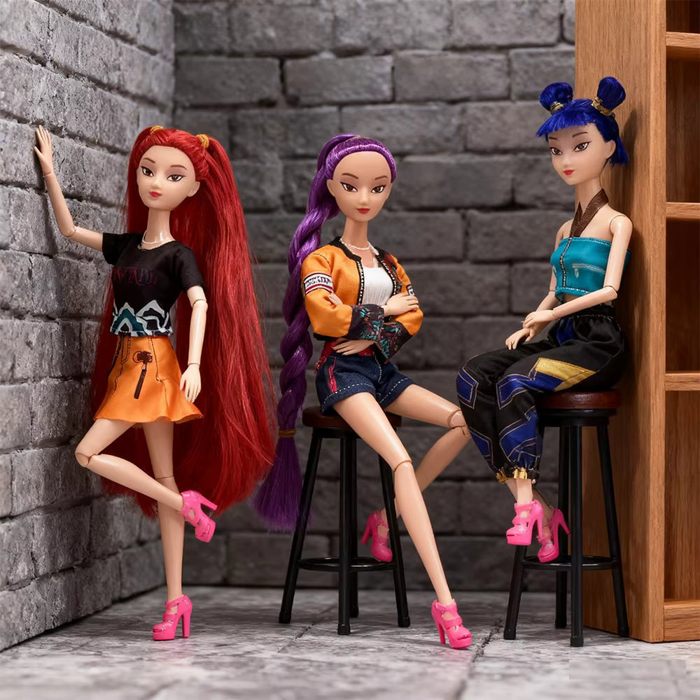 StarVibe™ | K-Pop Hunter Dockor med Sångfunktion – 3-Pack