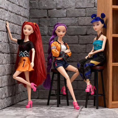 StarVibe™ | K-Pop Hunter Dockor med Sångfunktion – 3-Pack