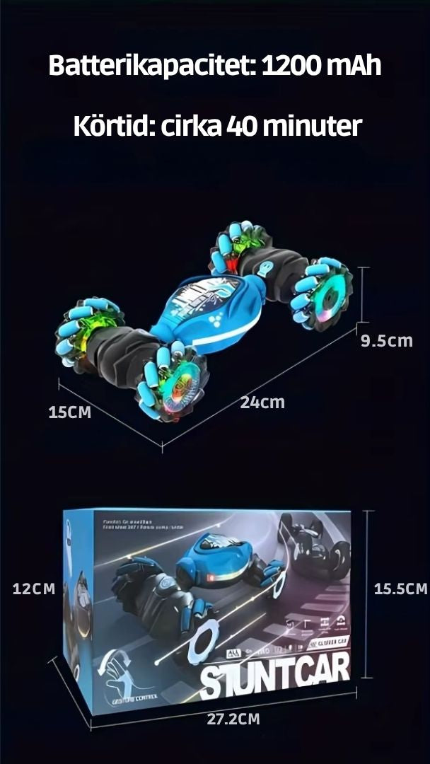 Stuntcar™ | Stuntbil med handrörelser och LED-effekter