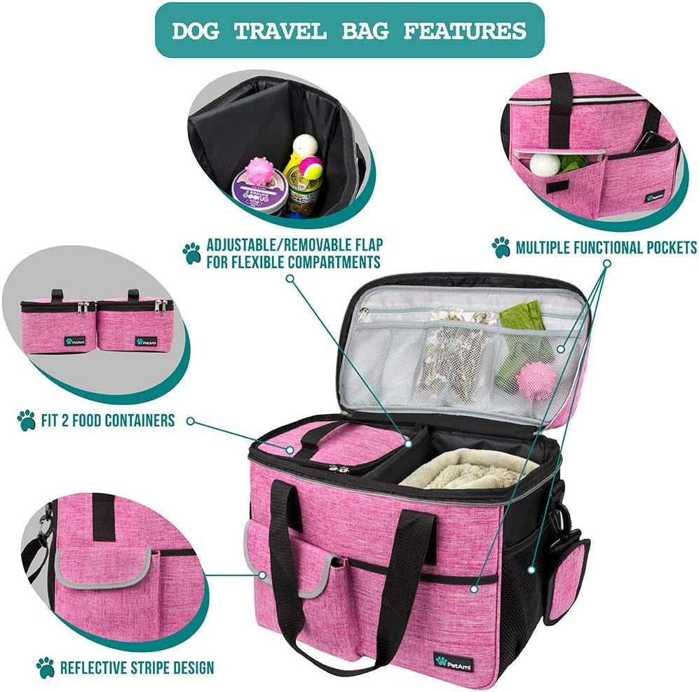 TRAVAPAW™ Dog Travel Bag – Complete reisset voor honden met voerbakken &amp; opbergvakken