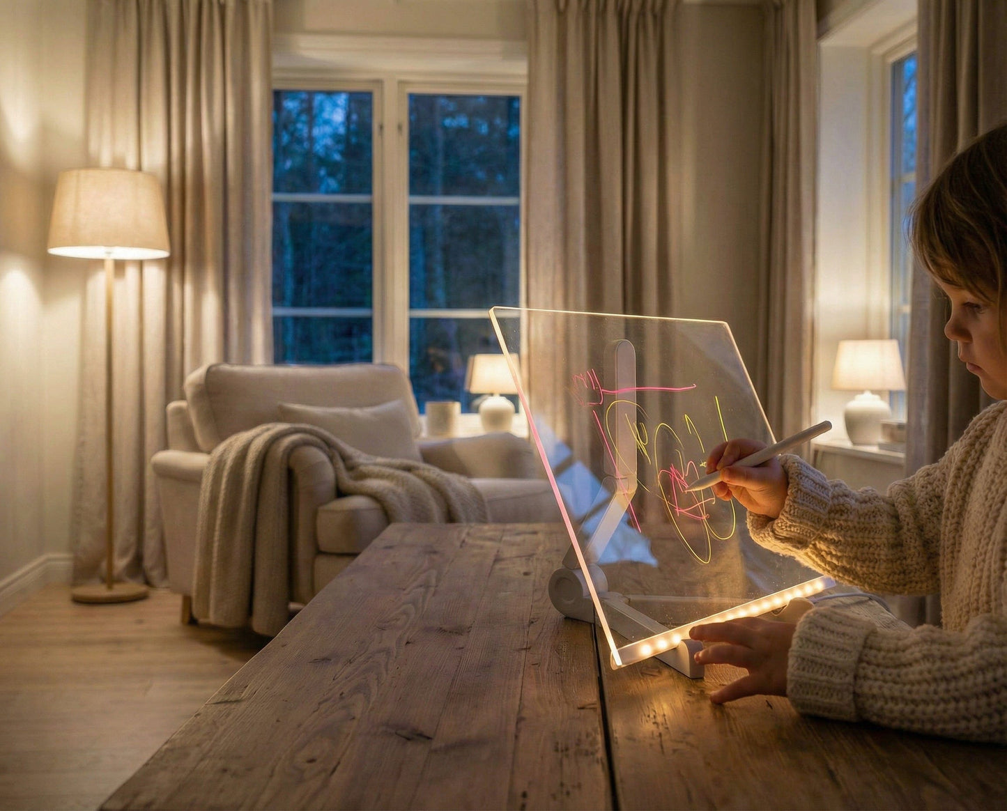 GlowCraftBoard™ | Ett strålande notisboard för kreativitet, idéer och vardagsbudskap – älskat av både barn och vuxna