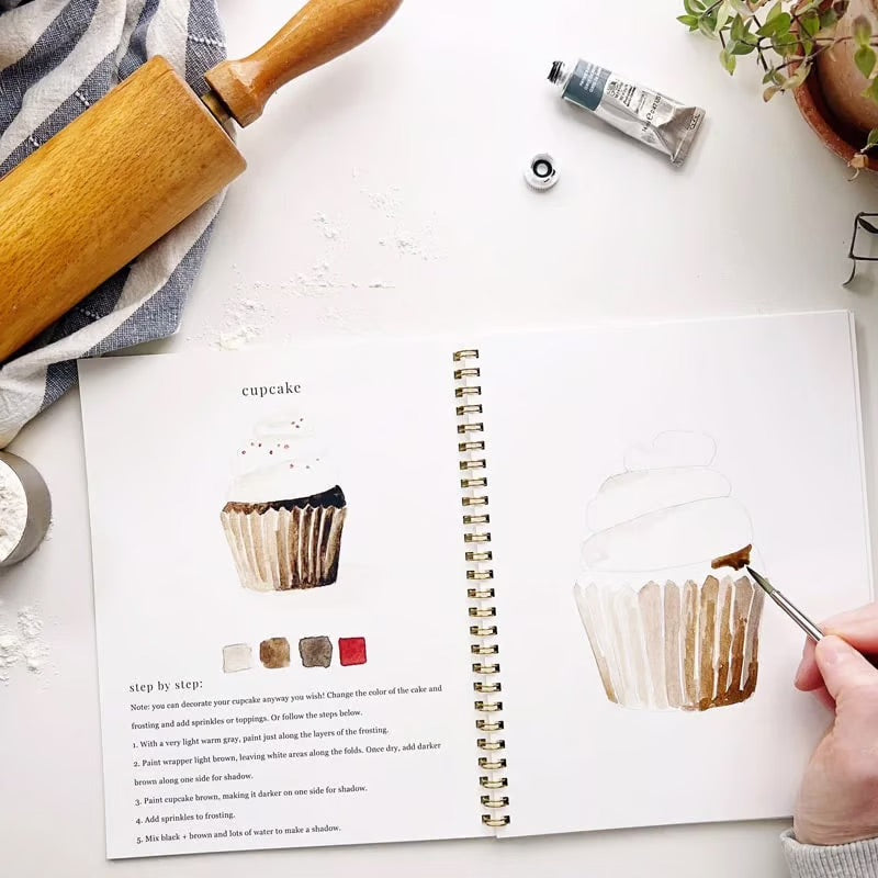 AquaMuse™ | Akvarellarbetsbok med premium papper och motiv