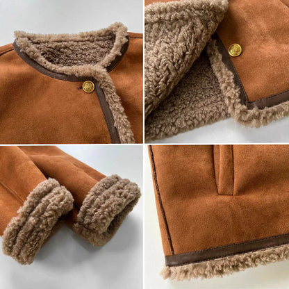 Shearling Chic™| – Lyxig damjacka i fårskinn