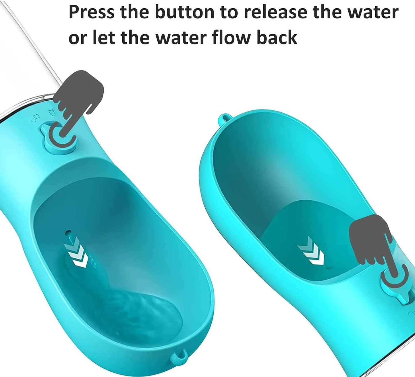 HYDRAPAW™ Portable Dog Bottle – Lekvrije waterfles met drinkbak voor onderweg