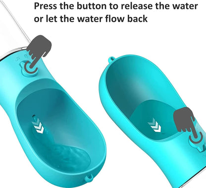 HYDRAPAW™ Portable Dog Bottle – Lekvrije waterfles met drinkbak voor onderweg